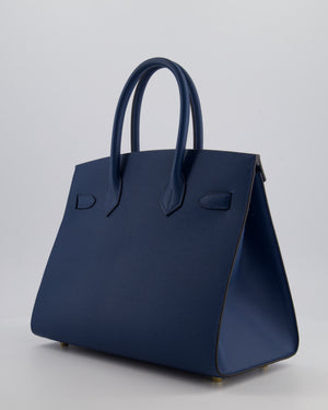 *VERY RARE* Hermès Birkin 30 Sellier Bag Deep Bleu Epsom Leather with Gold Hardware