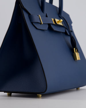 *VERY RARE* Hermès Birkin 30 Sellier Bag Deep Bleu Epsom Leather with Gold Hardware