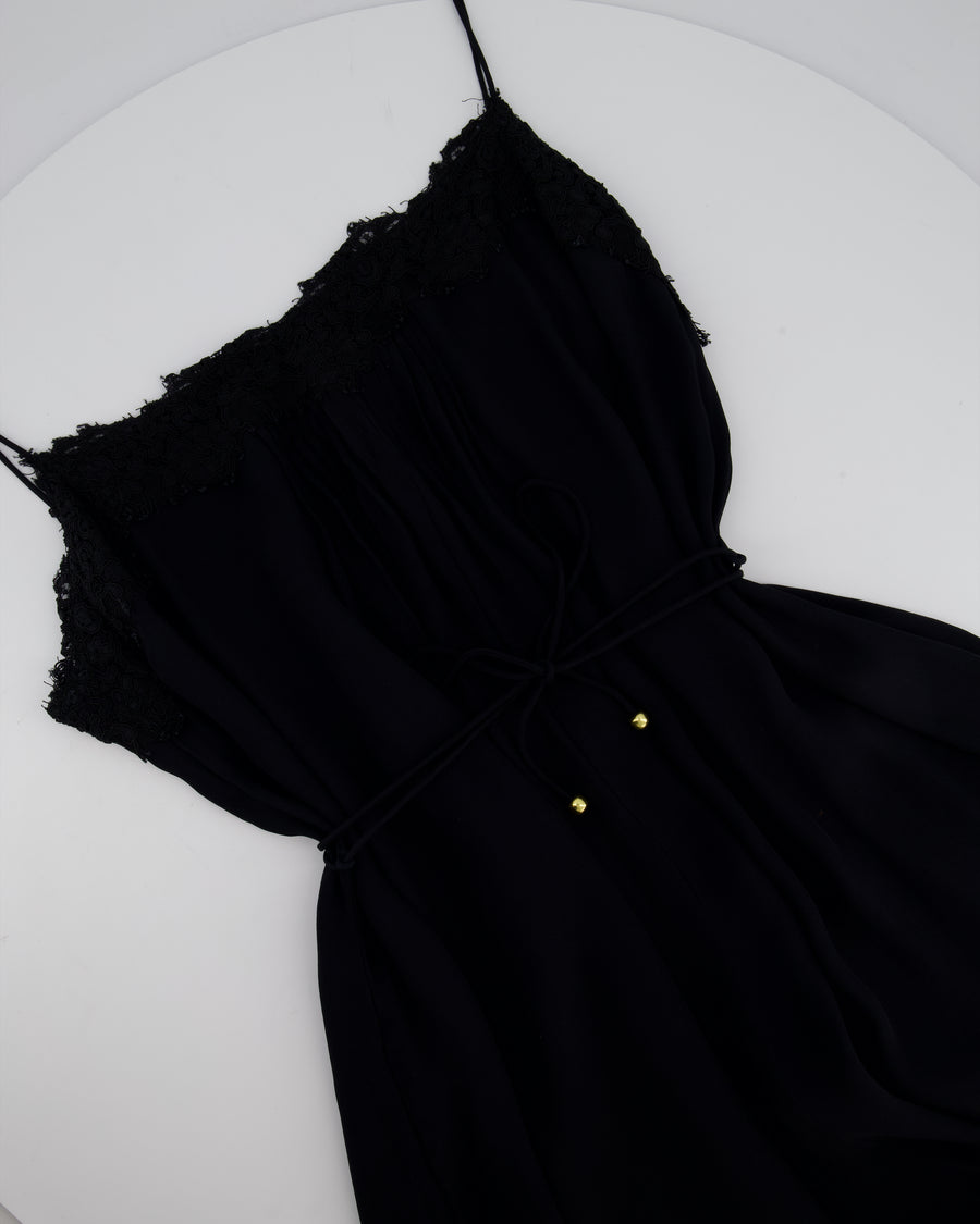 Zimmermann Black Lace Strap Jumpsuit with Pocket Detail Size 3 (UK 14)