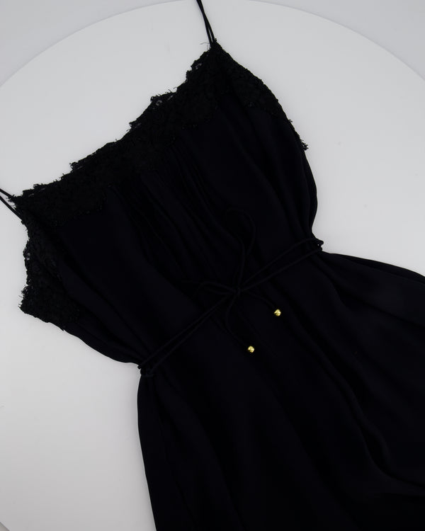 Zimmermann Black Lace Strap Jumpsuit with Pocket Detail Size 3 (UK 14)
