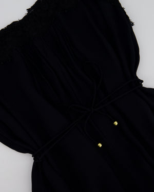 Zimmermann Black Lace Strap Jumpsuit with Pocket Detail Size 3 (UK 14)