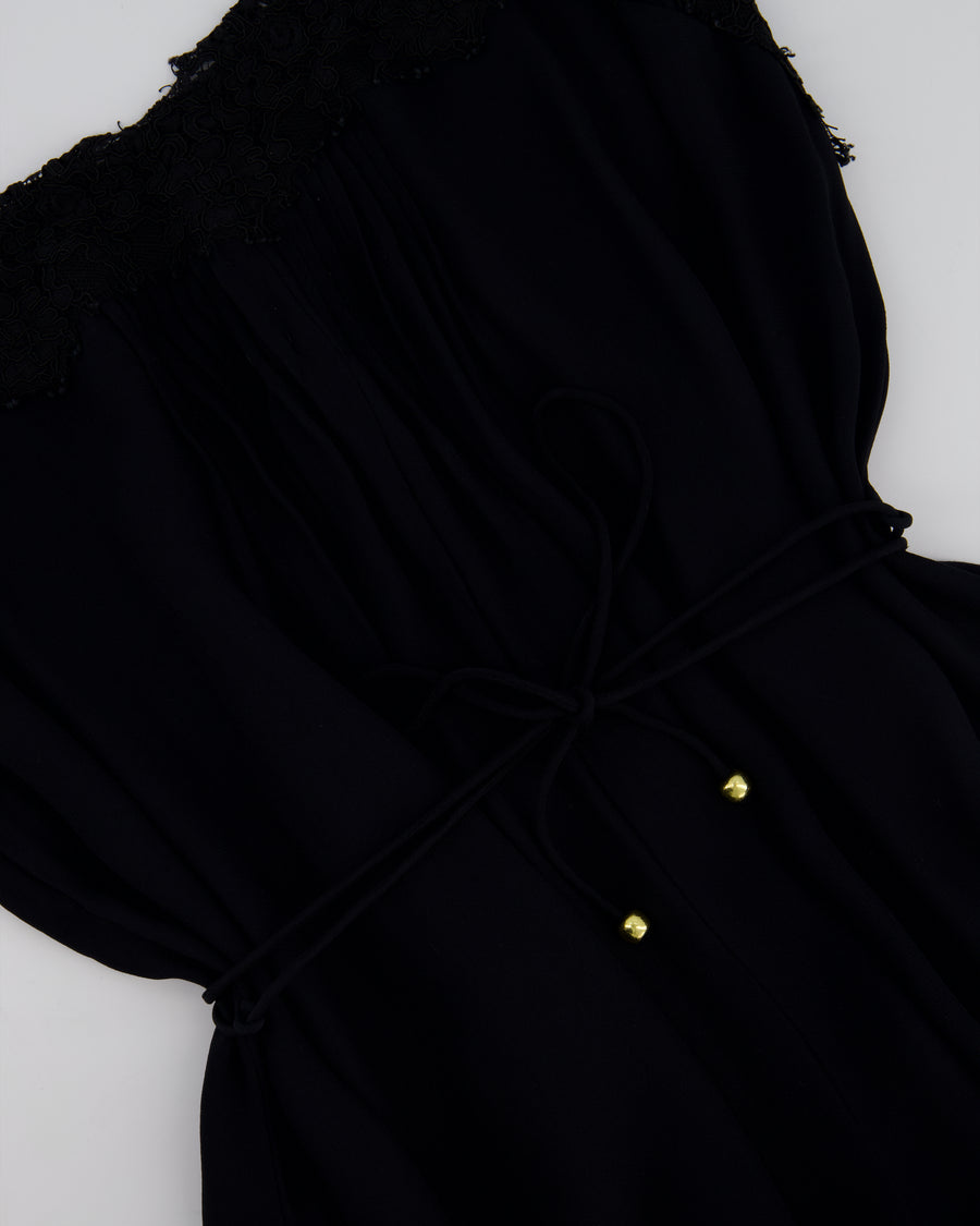 Zimmermann Black Lace Strap Jumpsuit with Pocket Detail Size 3 (UK 14)