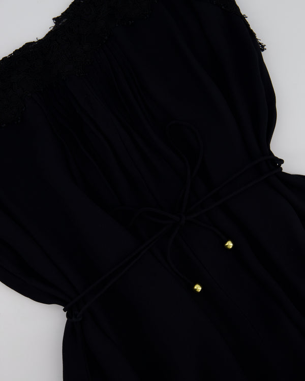 Zimmermann Black Lace Strap Jumpsuit with Pocket Detail Size 3 (UK 14)