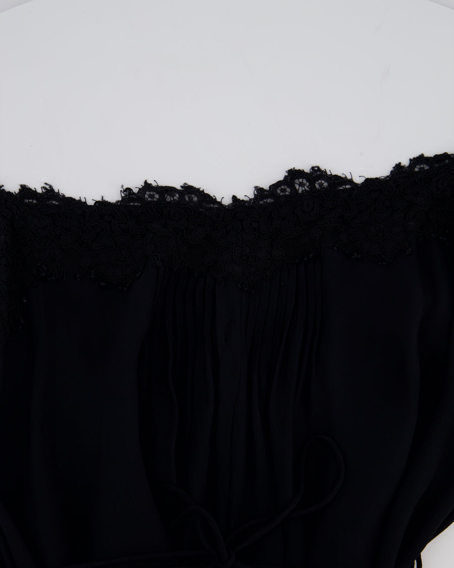 Zimmermann Black Lace Strap Jumpsuit with Pocket Detail Size 3 (UK 14)