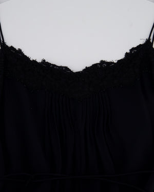 Zimmermann Black Lace Strap Jumpsuit with Pocket Detail Size 3 (UK 14)