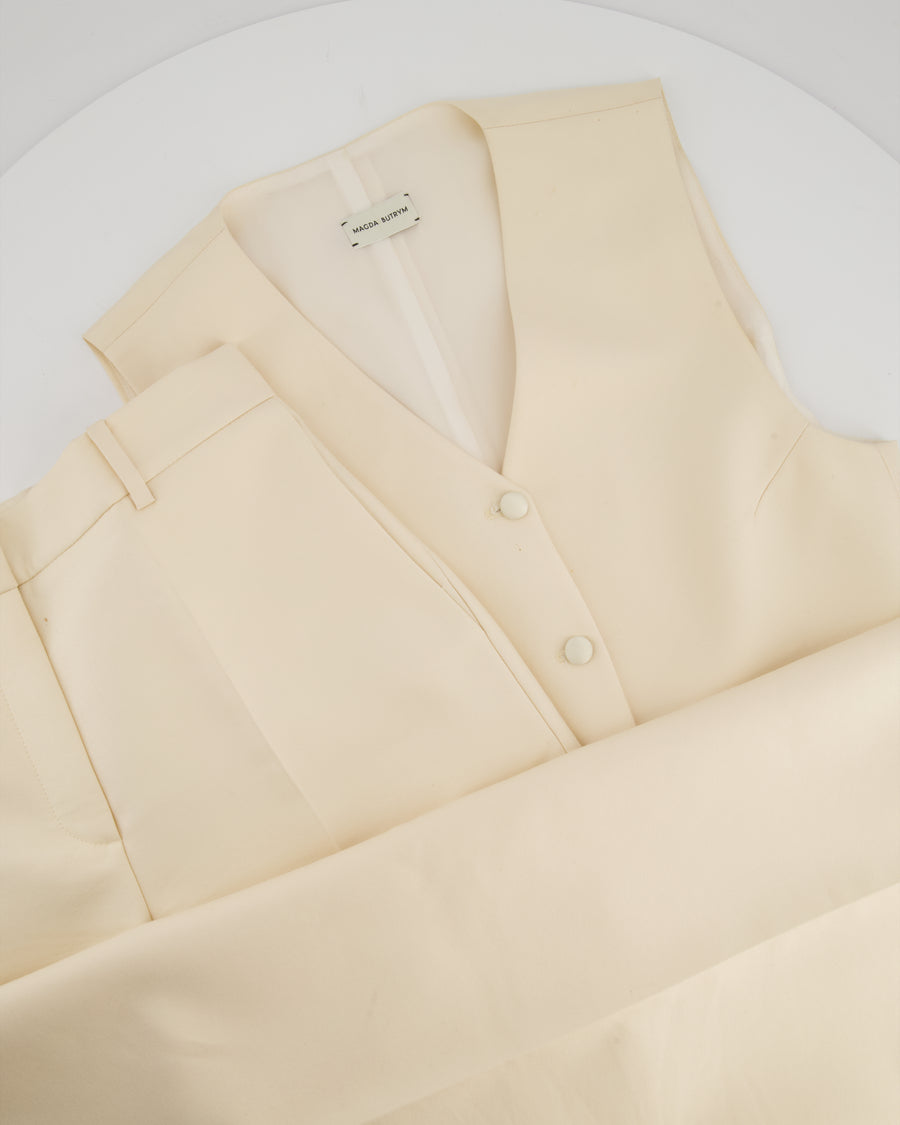 Magdat Butrym Cream Waistcoat and Trouser Set Size FR 34 (UK 6)
