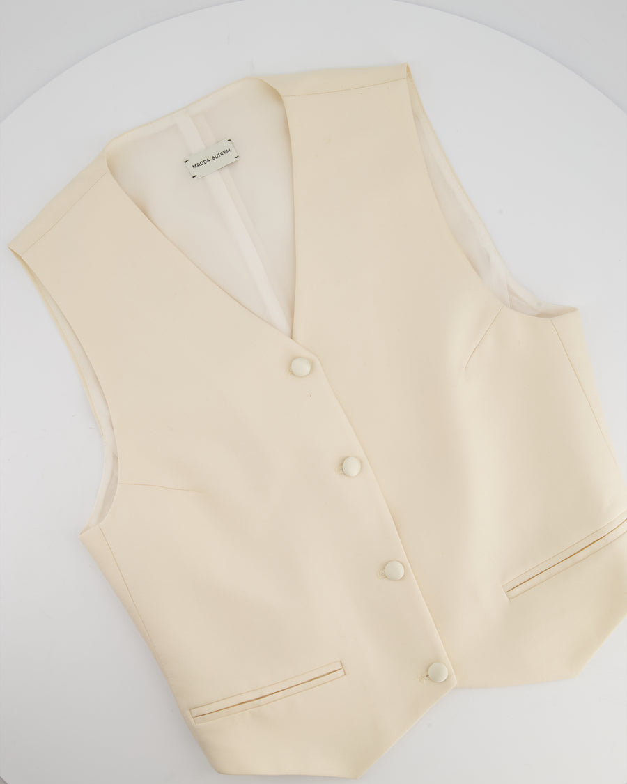 Magdat Butrym Cream Waistcoat and Trouser Set Size FR 34 (UK 6)