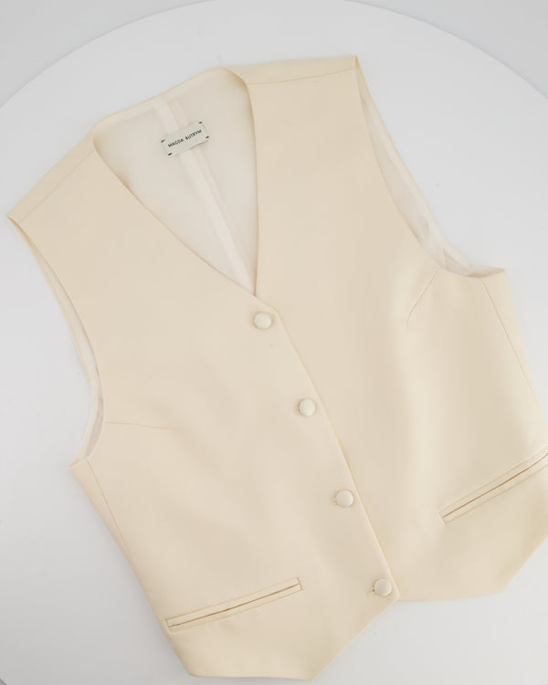 Magdat Butrym Cream Waistcoat and Trouser Set Size FR 34 (UK 6)