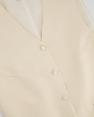 Magdat Butrym Cream Waistcoat and Trouser Set Size FR 34 (UK 6)