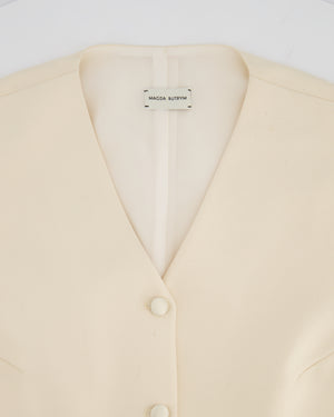 Magdat Butrym Cream Waistcoat and Trouser Set Size FR 34 (UK 6)