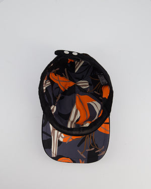 Chanel Black Canvas Baseball Cap with Coral CC Logo