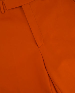 Gucci Burnt Orange Wool Wide Leg Trousers Size IT 40 (UK 8)