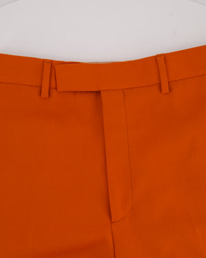 Gucci Burnt Orange Wool Wide Leg Trousers Size IT 40 (UK 8)