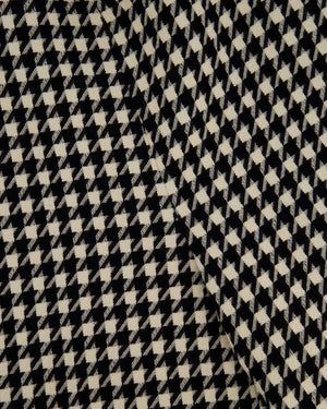 Gucci Black and White Houndstooth Wool Culotte Trousers Size IT 42 (UK 10)