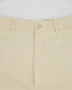 Gucci Beige Web Stripe Wide Leg Culotte Trousers Size IT 42 (UK 10)