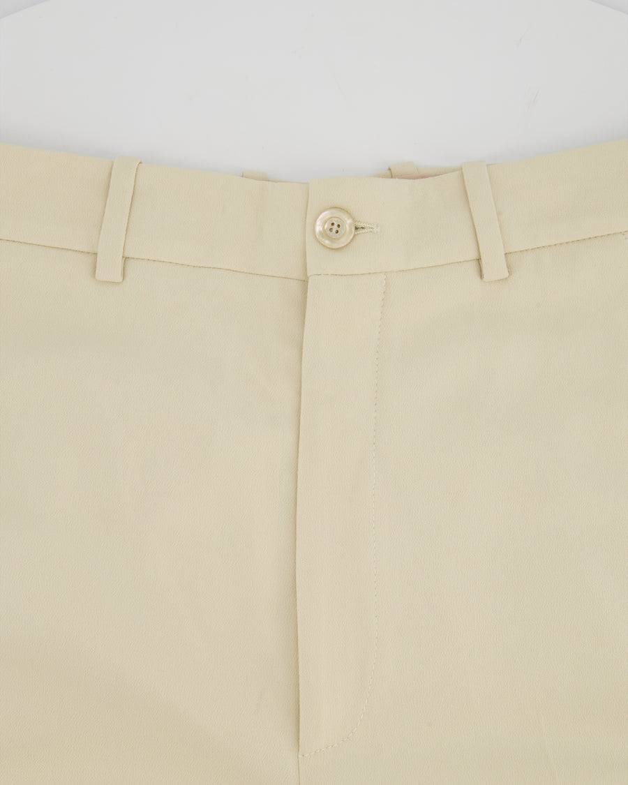 Gucci Beige Web Stripe Wide Leg Culotte Trousers Size IT 42 (UK 10)