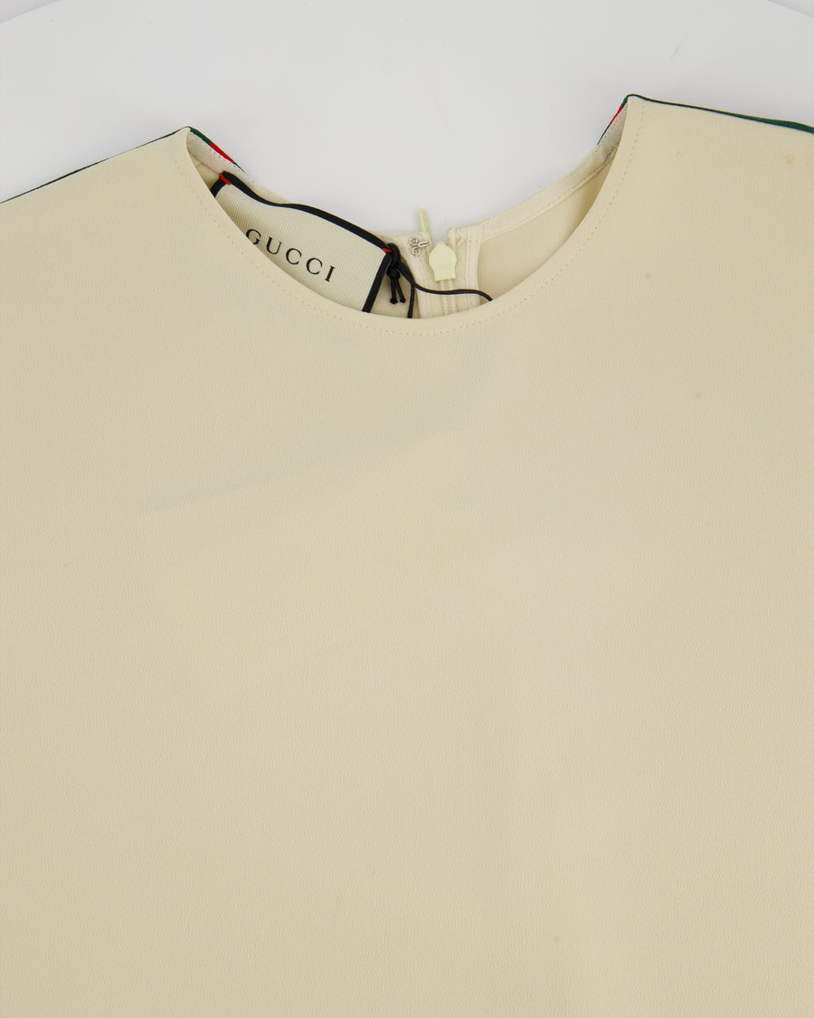 Gucci Beige Web Stripe Tunic Short Dress Size IT 40 (UK 8)
