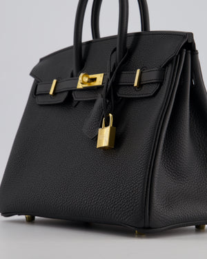 *HOT* Hermès Birkin 25 Retourne Bag in Plomb Togo Leather with Gold Hardware
