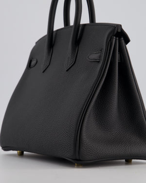 *HOT* Hermès Birkin 25 Retourne Bag in Plomb Togo Leather with Gold Hardware