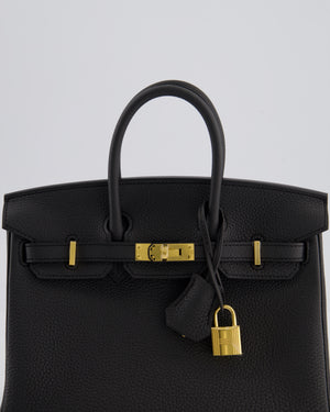 *HOT* Hermès Birkin 25 Retourne Bag in Plomb Togo Leather with Gold Hardware