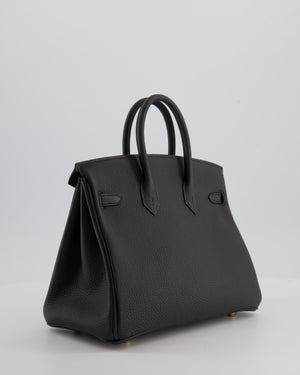 *HOT* Hermès Birkin 25 Retourne Bag in Plomb Togo Leather with Gold Hardware