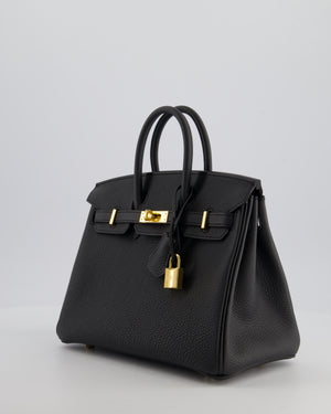 *HOT* Hermès Birkin 25 Retourne Bag in Plomb Togo Leather with Gold Hardware