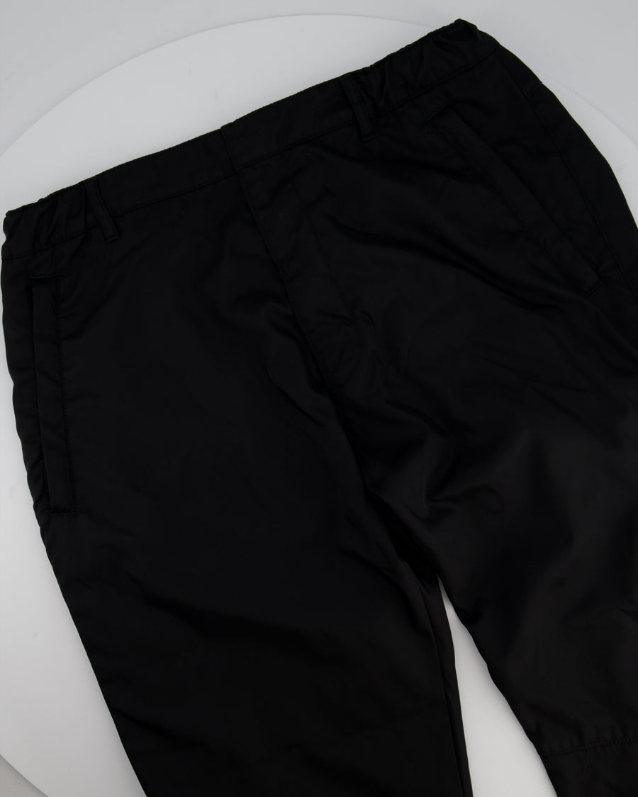 Prada Men's Black Re-Nylon Logo Trousers Size IT 50 (UK 40)