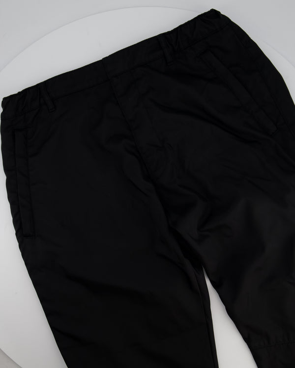 Prada Men's Black Re-Nylon Logo Trousers Size IT 50 (UK 40)