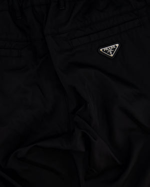Prada Men's Black Re-Nylon Logo Trousers Size IT 50 (UK 40)