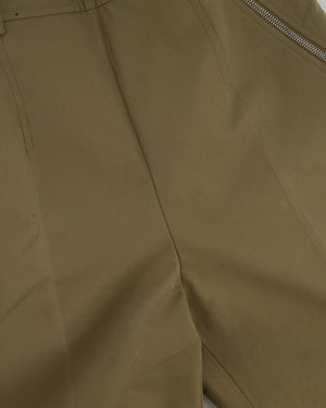Hermès Khaki Straight Leg Riding Trousers Size FR 38 (UK 10)
