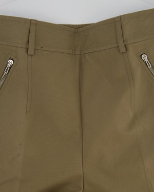 Hermès Khaki Straight Leg Riding Trousers Size FR 38 (UK 10)