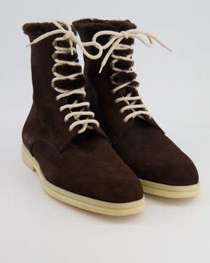 Loro Piana Brown Snow Dream Walk Ankle Boots Size 43 RRP £1795