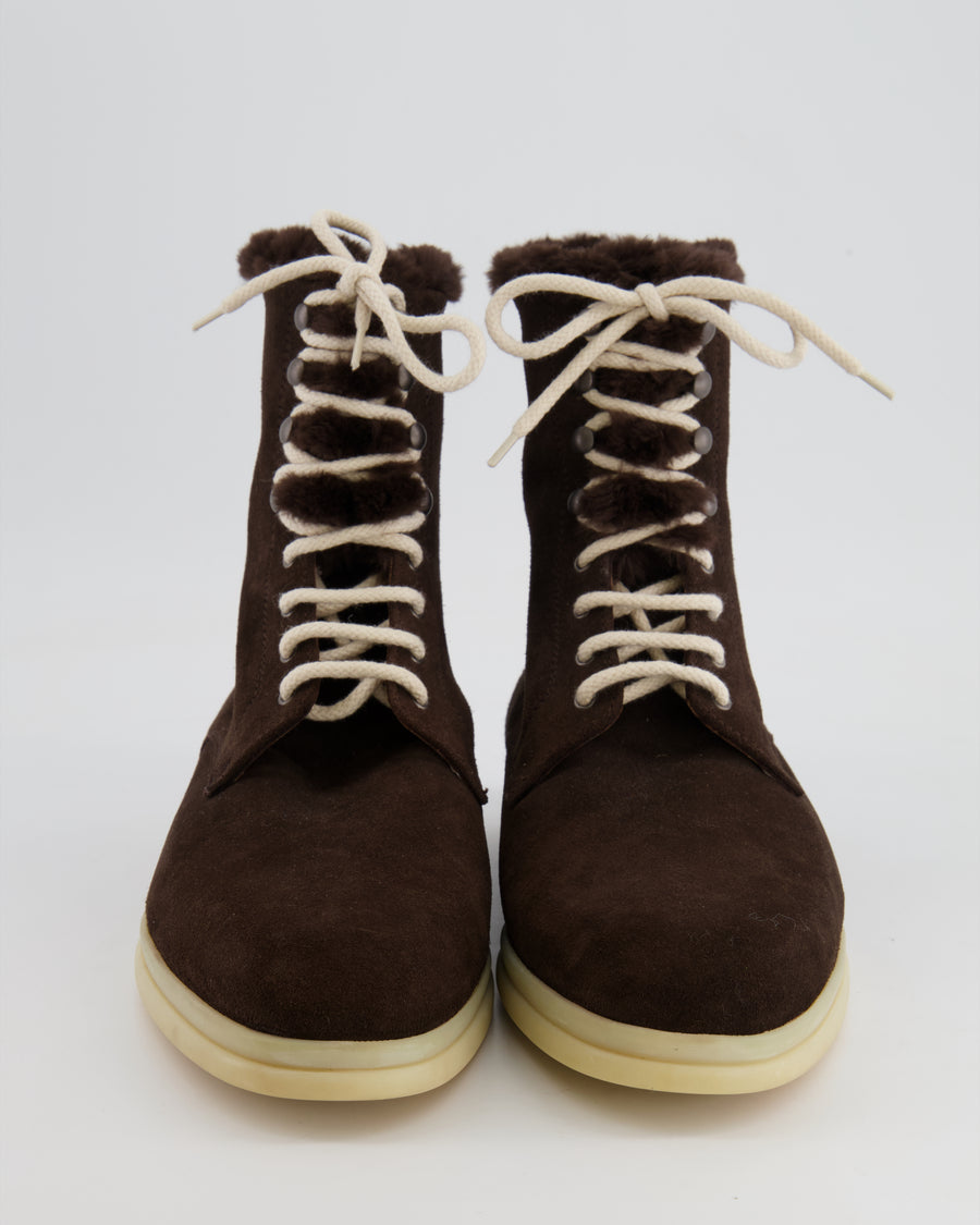 Loro Piana Brown Snow Dream Walk Ankle Boots Size 43 RRP £1795
