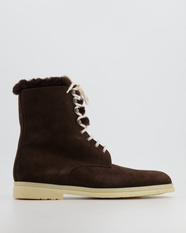 Loro Piana Brown Snow Dream Walk Ankle Boots Size 43 RRP £1795