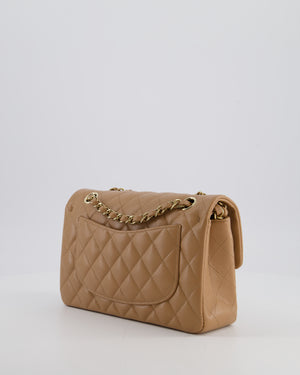 *RARE COLOUR* Chanel Small Classic Double Flap Bag in Chai Caviar Leather with Champagne Gold Hardware