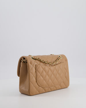 *RARE COLOUR* Chanel Small Classic Double Flap Bag in Chai Caviar Leather with Champagne Gold Hardware