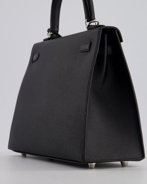 *RARE* Hermès Kelly 25 Sellier Bag in Black Epsom Leather with Electrum Hardware