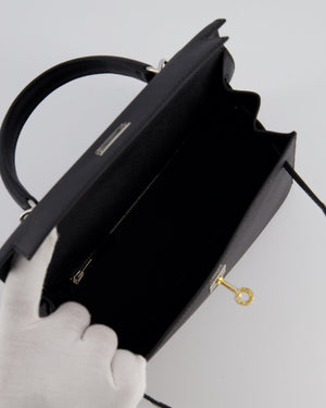 *RARE* Hermès Kelly 25 Sellier Bag in Black Epsom Leather with Electrum Hardware