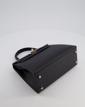 *RARE* Hermès Kelly 25 Sellier Bag in Black Epsom Leather with Electrum Hardware