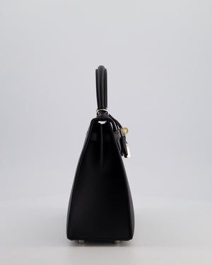 *RARE* Hermès Kelly 25 Sellier Bag in Black Epsom Leather with Electrum Hardware