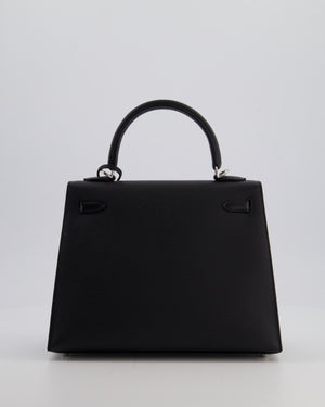 *RARE* Hermès Kelly 25 Sellier Bag in Black Epsom Leather with Electrum Hardware