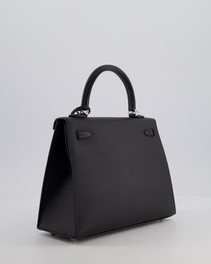*RARE* Hermès Kelly 25 Sellier Bag in Black Epsom Leather with Electrum Hardware