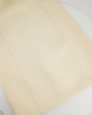 Prada Cream Short Sleeve Midi Dress with Pocket Detail Size IT 44 (UK 12)