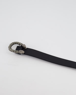 Gucci Black Dionysus Crystal Embellished Belt Size 90cm