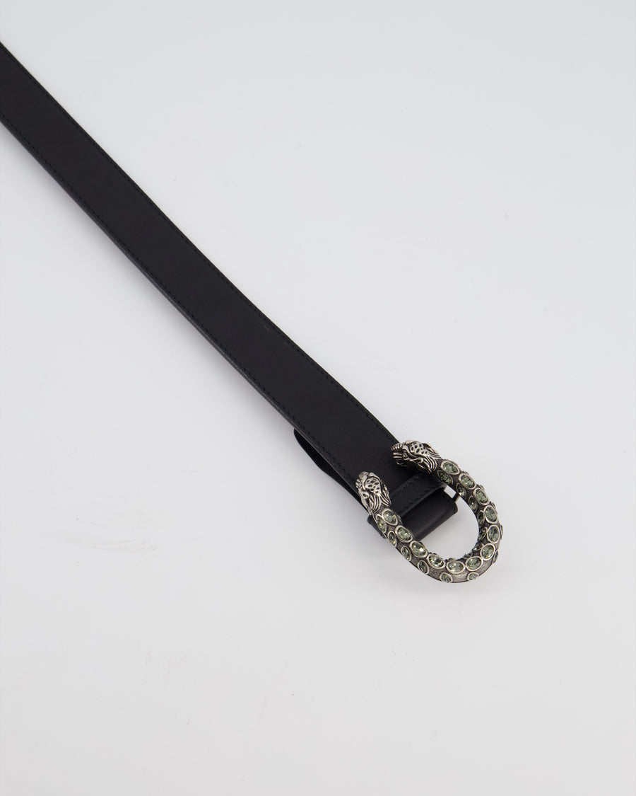 Gucci Black Dionysus Crystal Embellished Belt Size 90cm