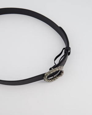 Gucci Black Dionysus Crystal Embellished Belt Size 90cm