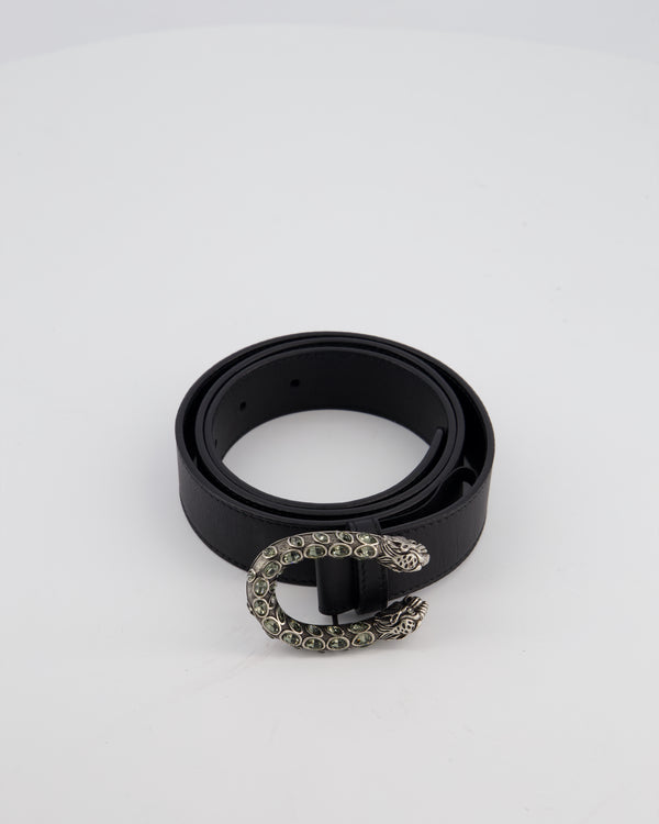 Gucci Black Dionysus Crystal Embellished Belt Size 90cm