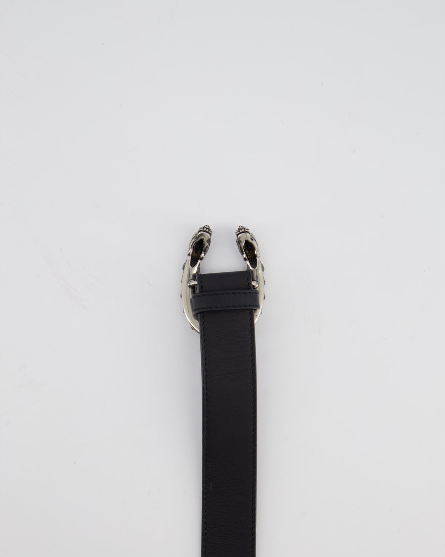Gucci Black Dionysus Crystal Embellished Belt Size 90cm