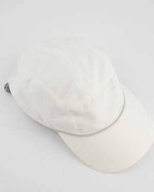 Chanel White Vintage Nylon CC Camélia Sports Cap Size M