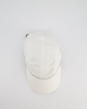 Chanel White Vintage Nylon CC Camélia Sports Cap Size M
